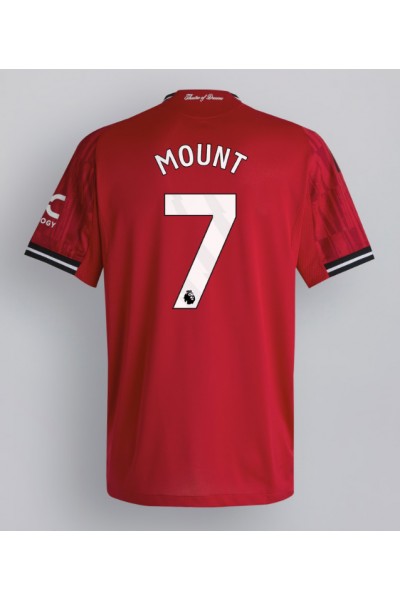 Manchester United Mason Mount #7 Jalkapallovaatteet Kotipaita 2025-26 Lyhythihainen Manchester United Mason Mount #7 Jalkapallovaatteet Kotipaita 2025-26 Lyhythihainen